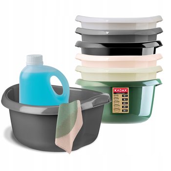 Miska Miednica Z Uchwytami Plastikowa 15L Antracyt - KADAX