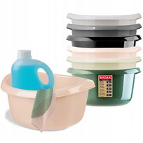 Miska Miednica Z Uchwytami Plastikowa 15L Beżowa