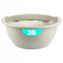 MISKA OKRĄGŁA MIEDNICA 24 L MISA BEŻOWA DUŻA UNIWERSALNA NA PRANIE