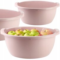 Miska Okrągła Uniwersalna Misa Do Łazienki Ogrodu Na Pranie Owoce 15L Róż