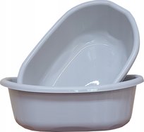 Miska OWALNA 12L z uszami plastikowa jasno szara PRODUKT POLSKI