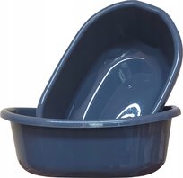 Miska OWALNA 12L z uszami plastikowa popielata ciemna PRODUKT POLSKI