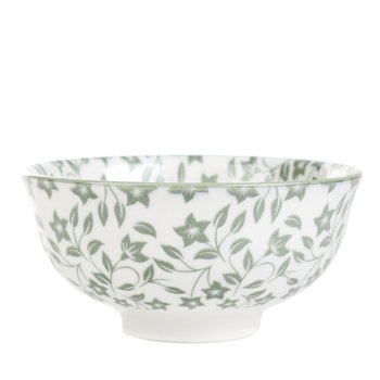 Miska porcelanowa RUBIA w pistacjowe kwiatki 12 cm HOMLA - Homla