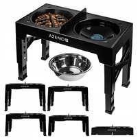 Miski Na Stojaku Dla Psa Miska Spowalniająca Jedzenie Na Wodę Regulacja 3W1 Azeno