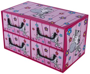 Miss space, Pudełko kartonowe, różowe, 25x25x44 cm - Miss space