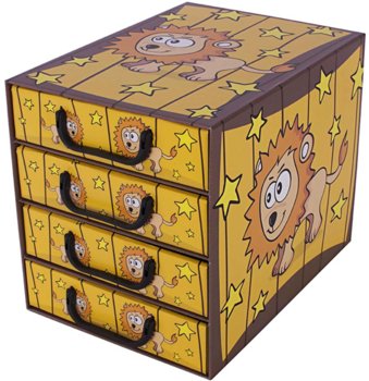 Miss space, Pudełko kartonowe, żółte, 29x35,5x25,5 cm - Miss space