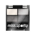 Miss Sporty, Studio Colour, poczwórne cienie do powiek 404 Real Smoky/Smoky Black, 5 g - Miss Sporty