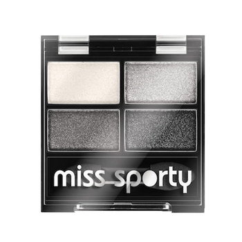 Miss Sporty, Studio Colour, poczwórne cienie do powiek 404 Real Smoky/Smoky Black, 5 g - Miss Sporty