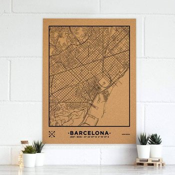 Miss Wood Barcelona, Mapa Cork - Mapa Woody Natural Barcelona - Miss Wood Barcelona