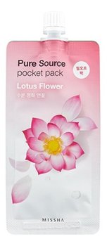 Missha, Pure Source, maseczka do twarzy na noc Lotus Flower, 10 ml - Missha