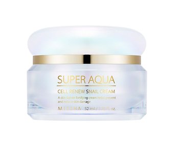 Missha, Super Aqua Cell Renew Snail Cream, krem z wyciągiem ze śluzu ślimaka odbudowujący komórki, 47 ml - Missha