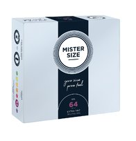 Mister Size, Mister Size, Prezerwatywy dopasowane do rozmiaru 64 mm, 36 szt. Mister Size