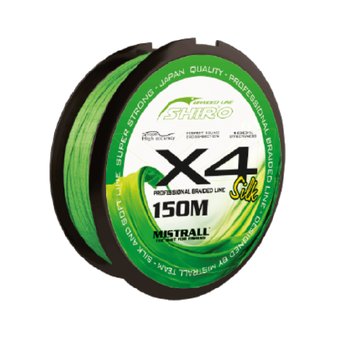 Mistrall Plecionka Shiro X4 Green 150M 0,08Mm - Mistrall