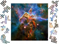 Mistyczna Góra XXL Drewniane Puzzle Premium 3D Jigsaw Adawoo