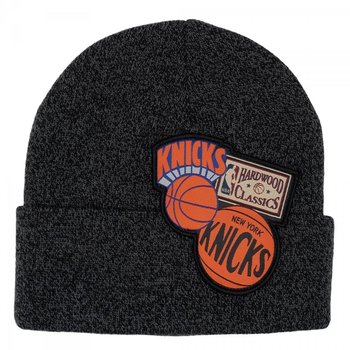 Mitchell & Ness Czapka Zimowa New York Knicks Nba Xl Logo Patch Knit Hwc Knicks Hcfk4341-Nykyypppblck Osfm - Mitchell & Ness