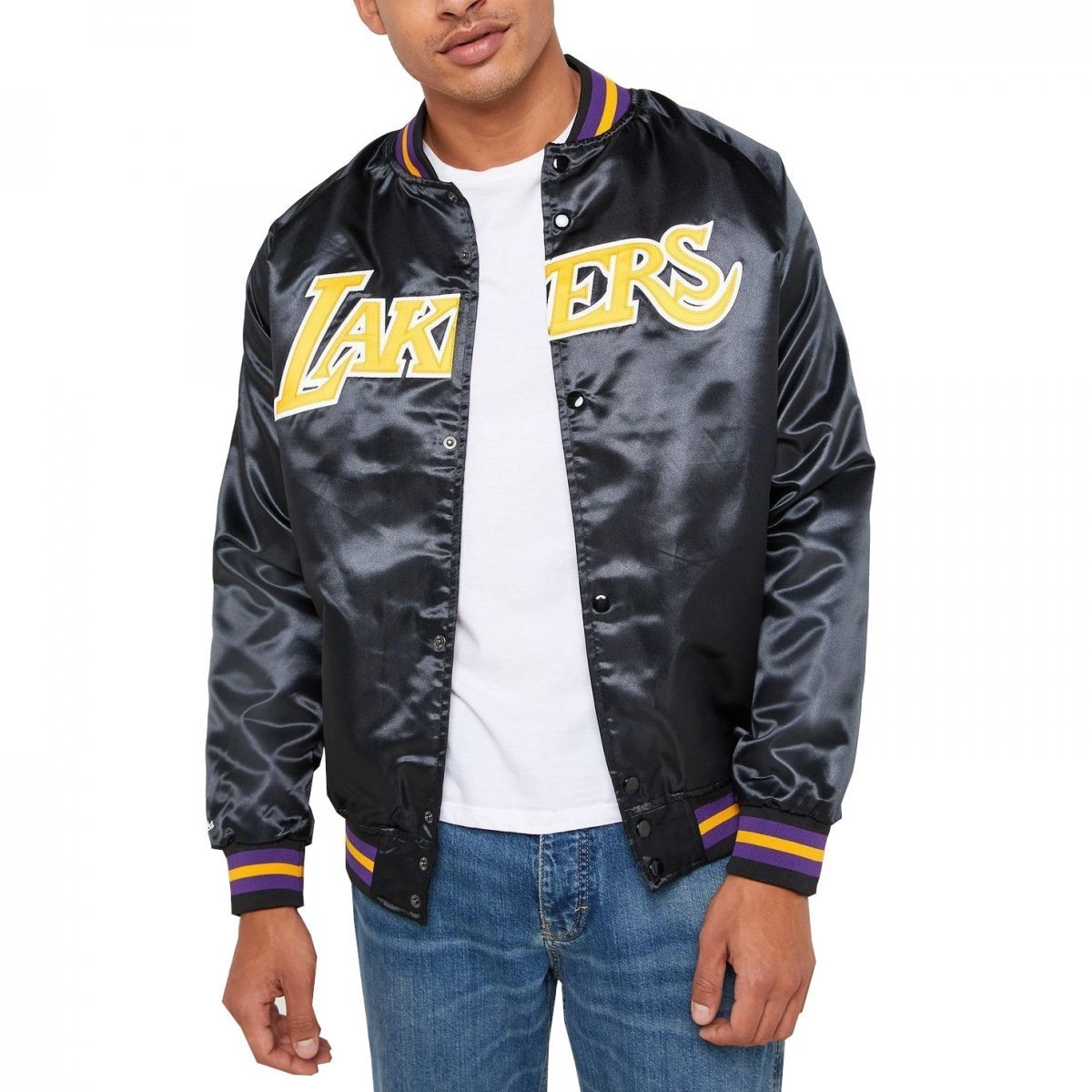 Mitchell & Ness Lightweight Lakers Satin Jacket