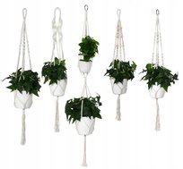 Mix 5 Sztuk Kwietnik Wiszący Pleciony Makrama Boho