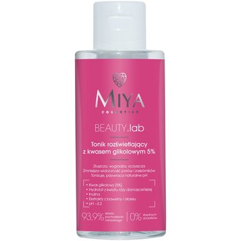 Miya, Beauty.lab, Tonik rozświetlający z kwasem glikolowym 5%, 150 ml - Miya Cosmetics