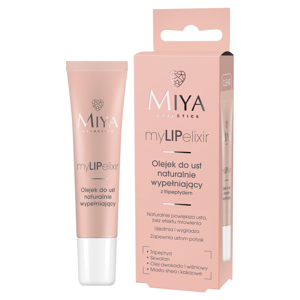 MIYA myLIPelixir Olejek do ust naturalnie wypełniający, clear, 10 g