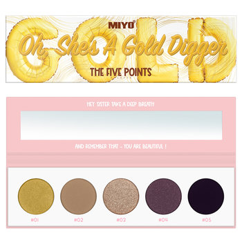 Miyo, Five Points Palette, paleta cieni do powiek 24 Oh, Sh's A Gold Digger, 6,5 g - Miyo