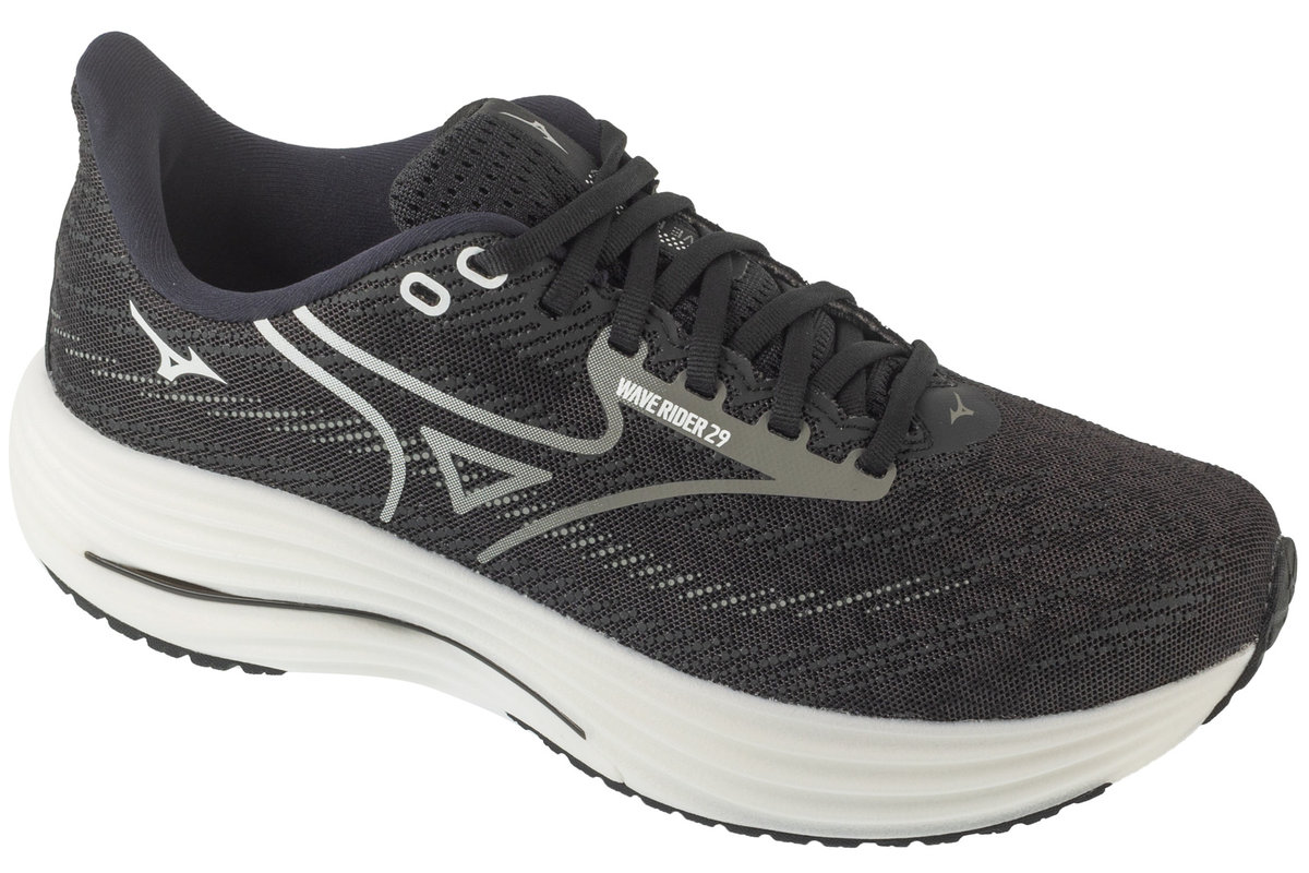 Mizuno Mizuno Wave Rider 29 J1gc250302, Męskie, Buty Do Biegania, Czarne