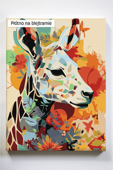 Młoda żyrafa, zwierzęta, dżungla, malowanie po numerach - Akrylowo