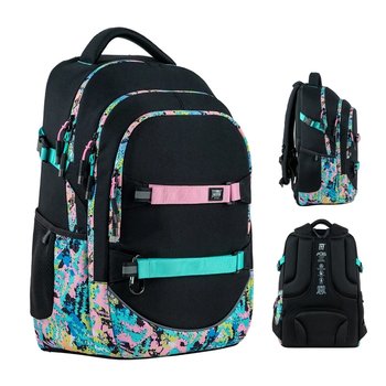 Młodzieżowy plecak dla dziewczynek do szkoły różnokolorowy KITE - KITE