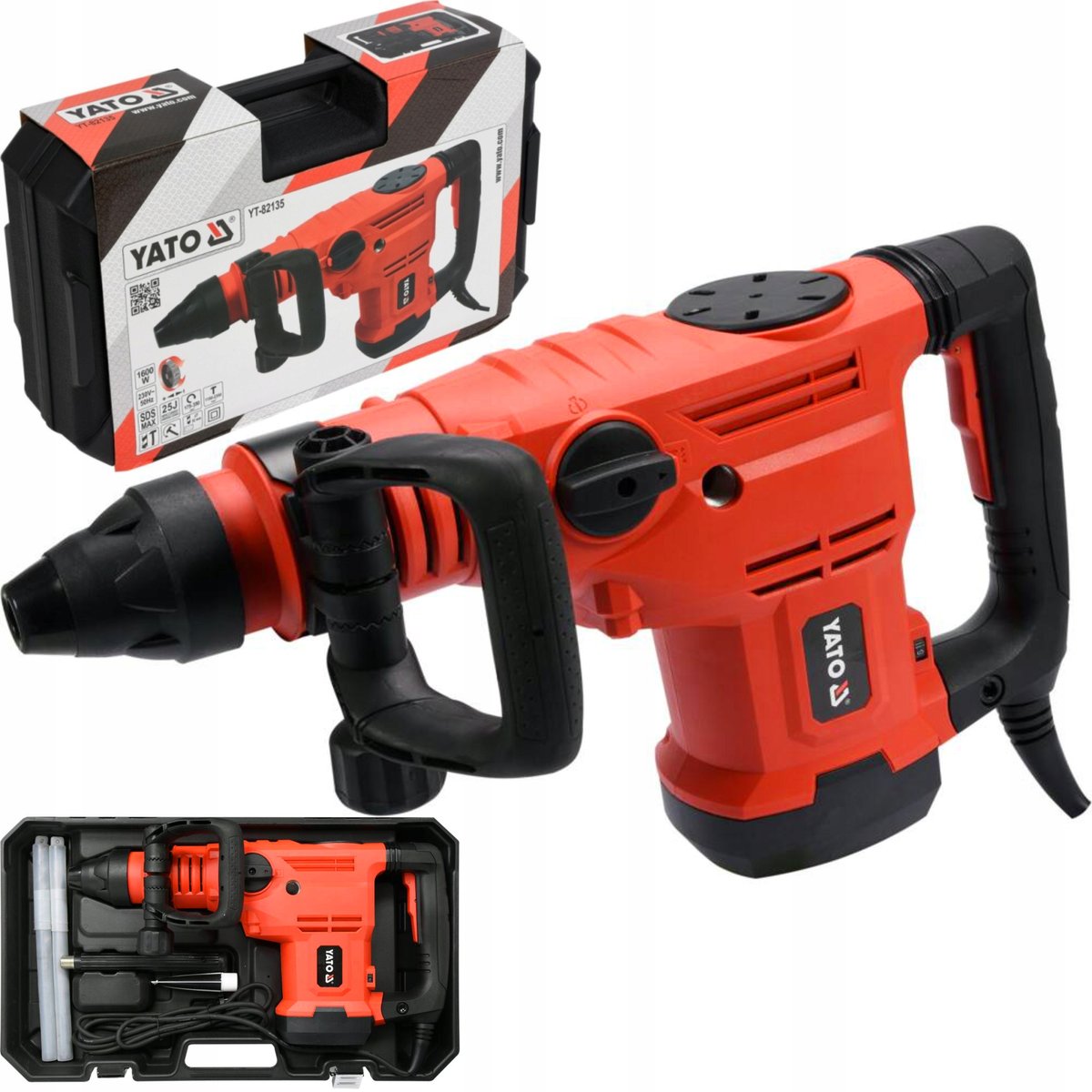 Młot udarowo-obrotowy YATO sds max, 1600 W, 25J SDS-MAX YT-82135