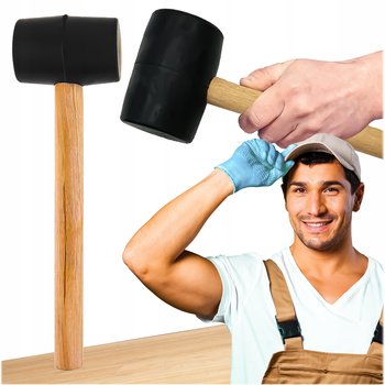 MŁOTEK GUMOWY OGRODOWY PODBIJAK BRUKARSKI MŁOT BEZODRZUTOWY DO PARAWANU - Realne Ceny