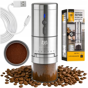 MŁYNEK DO KAWY ELEKTRYCZNY AKUMULATOROWY USB C MŁYNEK DO KAWY ZARNOWY - KARL HAUSMANN