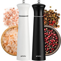 Młynek do Soli i Pieprzu Młynki Drewniane Mielenia Przypraw Ręczny Zestaw 2 RUHHY