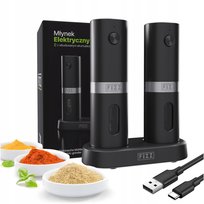 Młynek elektryczny do pieprzu i soli Fizz z akumulatorem Podstawka ładująca