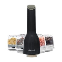 Młynek Elektryczny Do Pieprzu Soli Przypraw+2 Pojemniki Finamill Czarny Usb