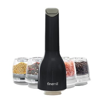 Młynek Elektryczny Do Pieprzu Soli Przypraw+2 Pojemniki Finamill Czarny Usb - Inny producent