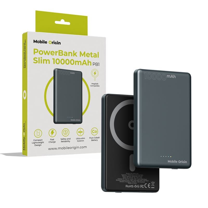 Origin Power Bank MOBILE ORIGIN POWERBANK METAL SLIM 10000MAH PB1 - Mobile Origin | Sklep ...