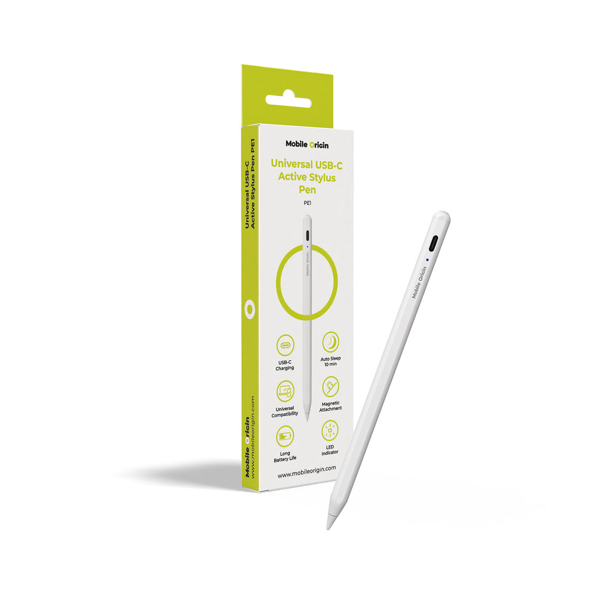 MOBILE ORIGIN UNIVERSAL USB-C ACTIVE STYLUS PEN PE1 - Mobile Origin ...