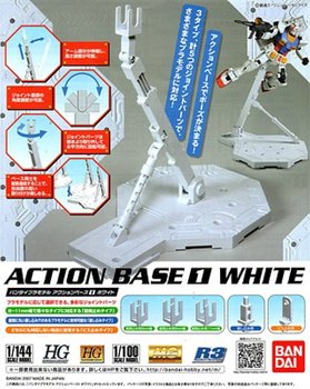 Mobile Suit Gundam, model figurki ACTION BASE 1 WHITE  - Mobile Suit Gundam