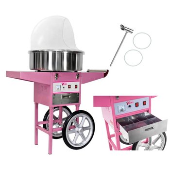 Mobilna maszyna do waty cukrowej z wózkiem - Royal Catering