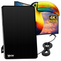 MOCNA ANTENA AKTYWNA POKOJOWA TV FHD 4K MUX-8 LTE WZMACNIACZ DVB-T2 VAYOX VAYOX