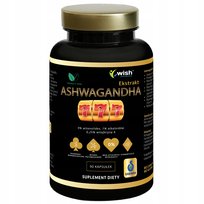Mocna Ashwagandha 777 9% Witanolidów Żeń-Szeń Adaptogen Stres Pamięć 90 Kap ,Suplement diety