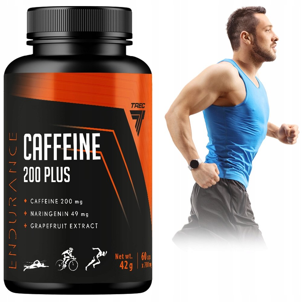 Mocna Czysta Kofeina Trec Endurance Caffeine 200 Plus 60 Kaps Energia Moc