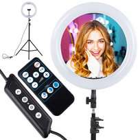 Mocna Lampa Pierścieniowa Ring LED na Statywie + Uchwyt na telefon