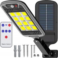 MOCNA LAMPA SOLARNA 400W LED ULICZNA Z CZUJNIKIEM ZMIERZCHU I RUCHU +PILOT