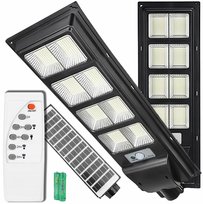 MOCNA LAMPA SOLARNA 600W LED ULICZNA Z CZUJNIKIEM RUCHU I ZMIERZCHU PILOT