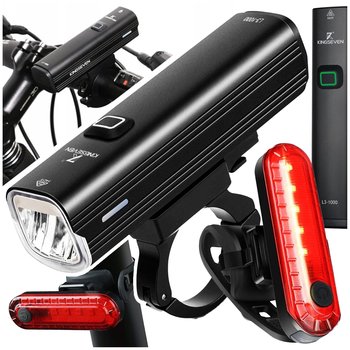 Mocna Lampka Rowerowa Led Latarka Akumulatorowa Usb Do Roweru Przód I Tył - Lewer