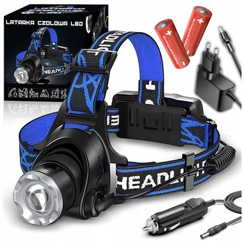 Mocna Latarka Czołowa Led Czołówka Q5 Zoom Na Głowę Zestaw Akumulatorowa - ARSA GO