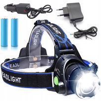 Mocna Latarka Czołowa Led Zoom Cree Xm-L Czołówka MARTOM