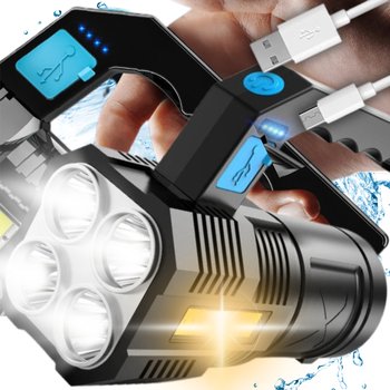 MOCNA LATARKA TAKTYCZNA LED 2000LM AKUMULATOROWA SZPERACZ WOJSKOWA NA BIWAK - Eddcom