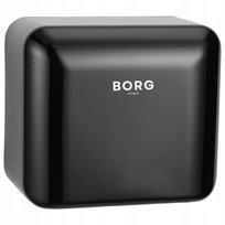 Mocna Stalowa Suszarka do rąk BORG Solano 2300W Czarny Mat suszenie 15 sek