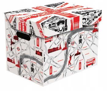 Mocne pudełko kartonowe ozdobne dekoracyjne na książki buty Londyn - Inny producent